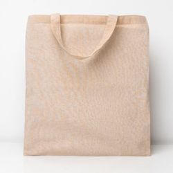 Sac fourre-tout en coton naturel OEKO-TEX, anses courtes, 144 g/m²