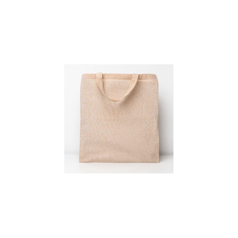 Sac fourre-tout en coton naturel OEKO-TEX, anses courtes, 144 g/m²