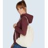 Sac à dos ficelle en coton, bretelle servant de lien coulissant, 140 g/m²