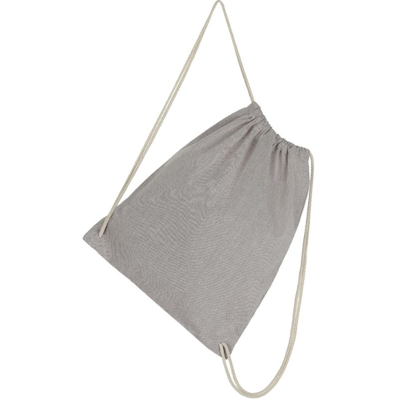 Sac à dos ficelle en coton et polyester recyclés, 140 g/m²