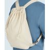 Sac à dos en toile de coton canvas, bretelles réglables et cordon de serrage, 280 g/m²