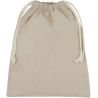 Sac de rangement, pochon en polycoton recyclé, doubles cordelettes, 140 g/m²