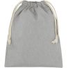 Sac de rangement, pochon en polycoton recyclé, doubles cordelettes, 140 g/m²