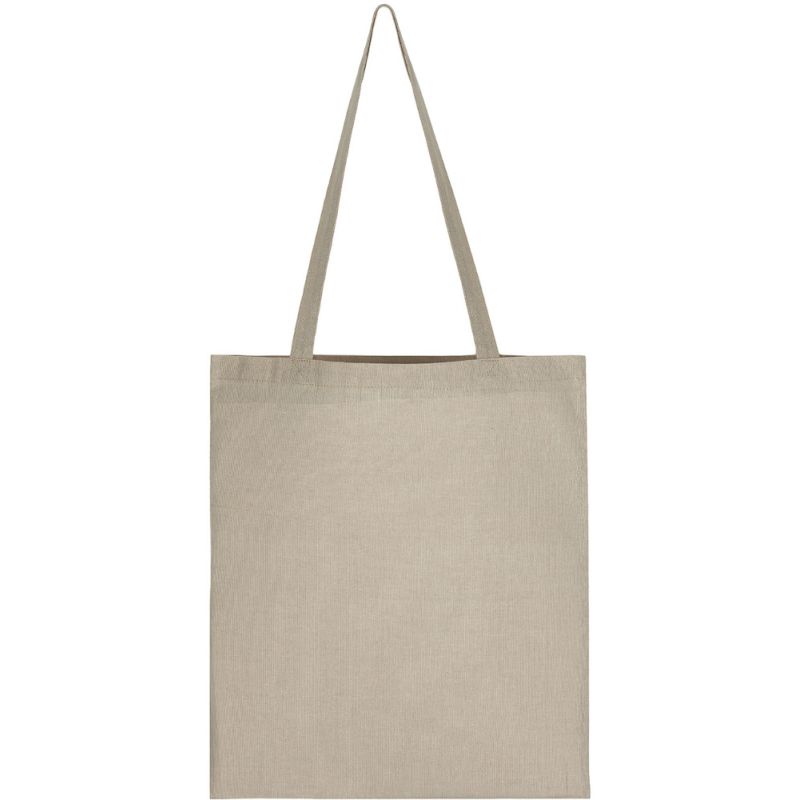 Tote bag anses longues en coton et polyester recyclés, 140 g/m²