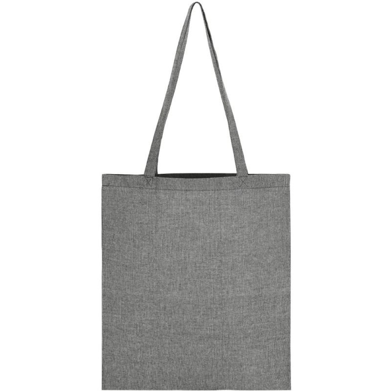 Tote bag anses longues en coton et polyester recyclés, 140 g/m²