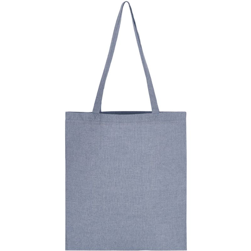 Tote bag anses longues en coton et polyester recyclés, 140 g/m²