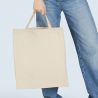 Tote bag anses courtes en coton et polyester recyclés, 140 g/m²