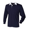 Polo rugby enfant en coton jersey lourd manches longues, 270 g/m²