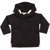 Sweat-shirt bébé à capuche doux, étiquette détachable, 250 g/m²