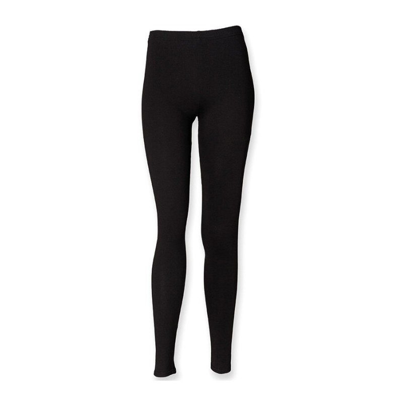 Legging noir pour enfant taille élastique, 190 g/m²