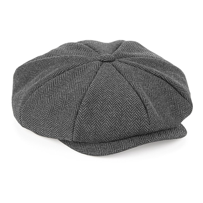 Casquette gavroche en laine et viscose, entièrement doublée