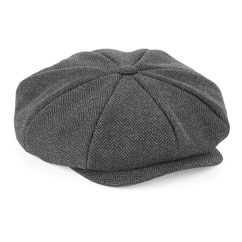 Casquette gavroche en laine et viscose, entièrement doublée