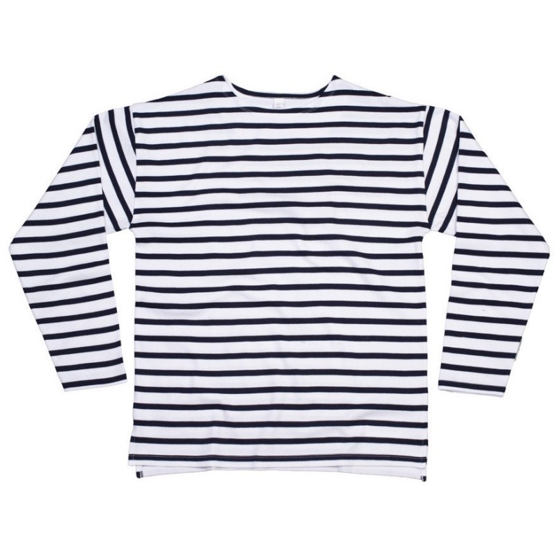 T-shirt marinière manches longues en coton bio, 150 g/m²