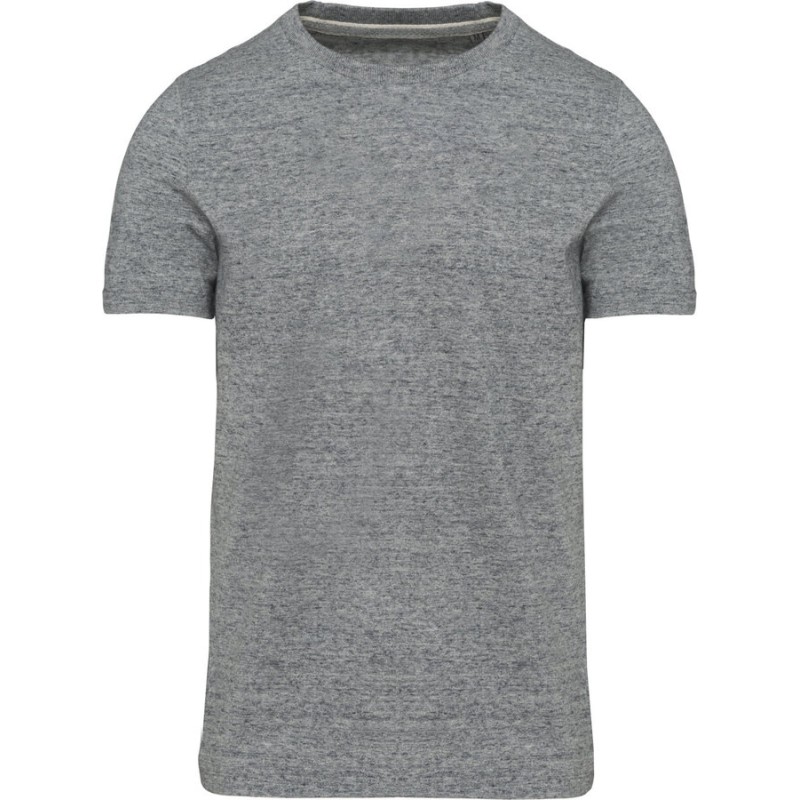 T-shirt homme vintage col rond sans étiquette de marque, 200 g/m²