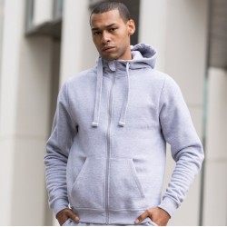 Sweat zippé à capuche lourd Graduate, cordons plats, 330 g/m²