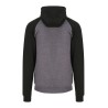 Sweat baseball zippé à capuche, manches raglan contrastées, 280 g/m²