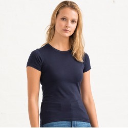 T-shirt femme col rond manches courtes BIO et NO LABEL, 150 g/m²