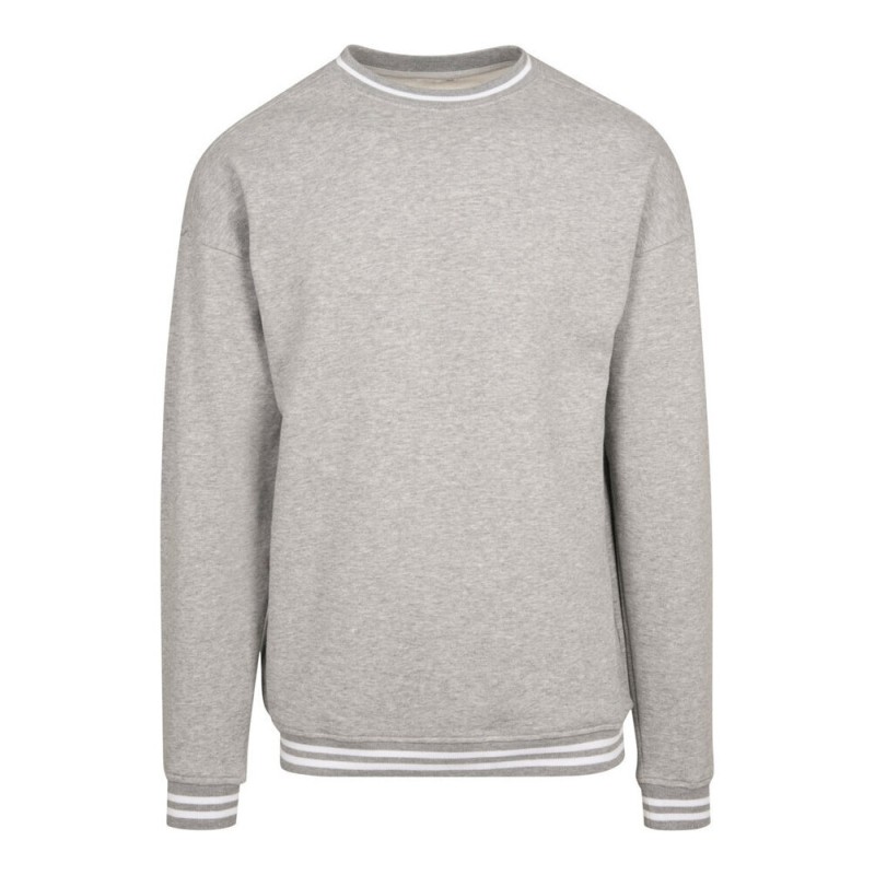 Sweat homme bandes contrastées, épaules tombantes NO LABEL, 300 g/m²