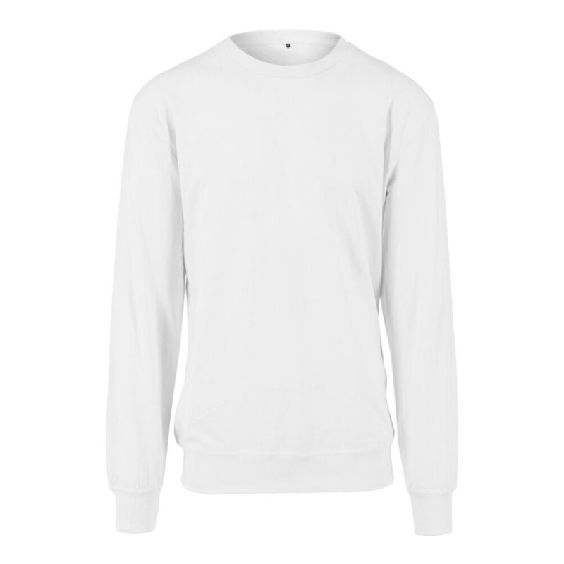 Sweat léger col rond en coton, coupe longue et NO LABEL, 240 g/m² 