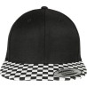 Casquette snapback 6 panneaux, visière en damier