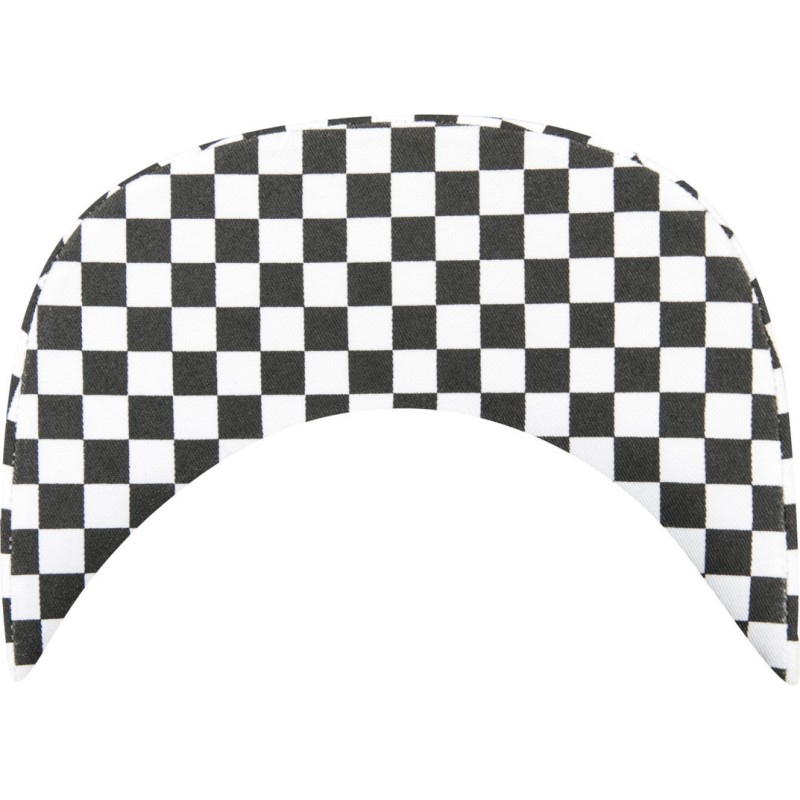 Casquette snapback 6 panneaux, visière en damier