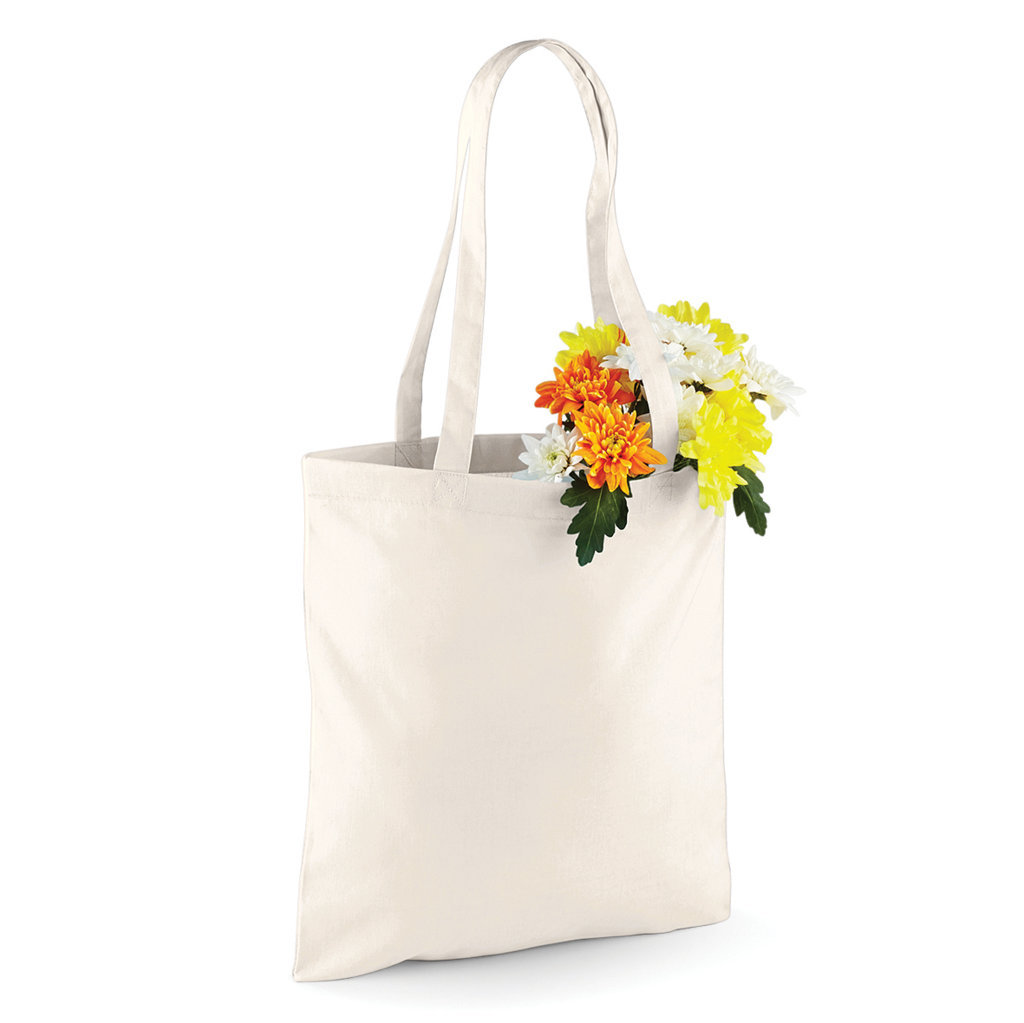 Tote bag, sac shopping coton vierge, 140 g/m²